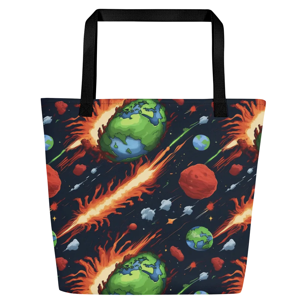 Earthbound Comet on Large Tote Bag W/ Pocket — Front