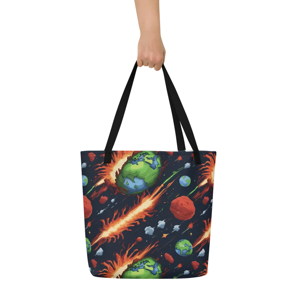 Earthbound Comet on Large Tote Bag W/ Pocket — Front