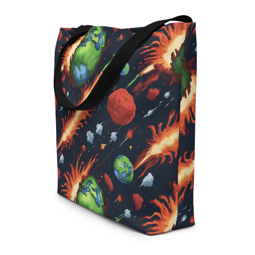 Earthbound Comet on Large Tote Bag W/ Pocket — Front