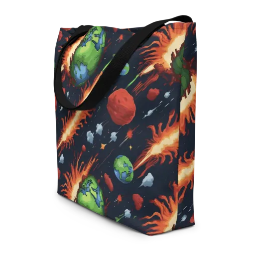 Earthbound Comet on a Large Tote Bag W/ Pocket