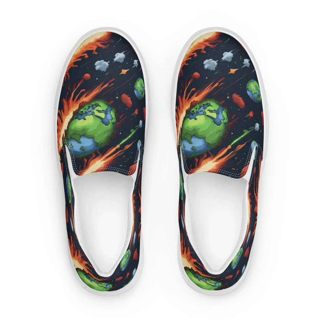 Earthbound Comet on Women's Slip-On Canvas Shoes — Front