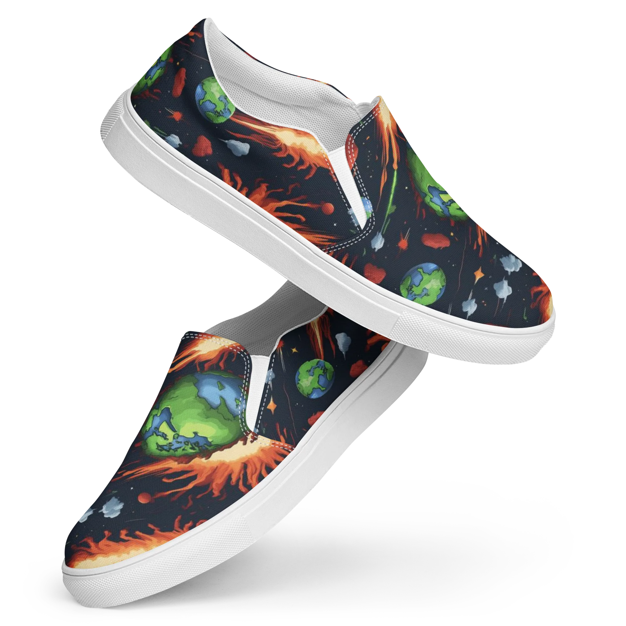Earthbound Comet on Women's Slip-On Canvas Shoes — Front