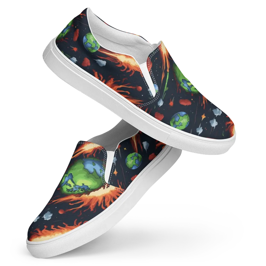 Earthbound Comet on Women's Slip-On Canvas Shoes — Front