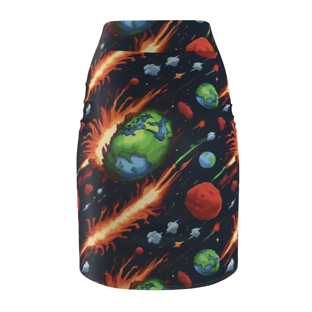Earthbound Comet on Pencil Skirt — Back