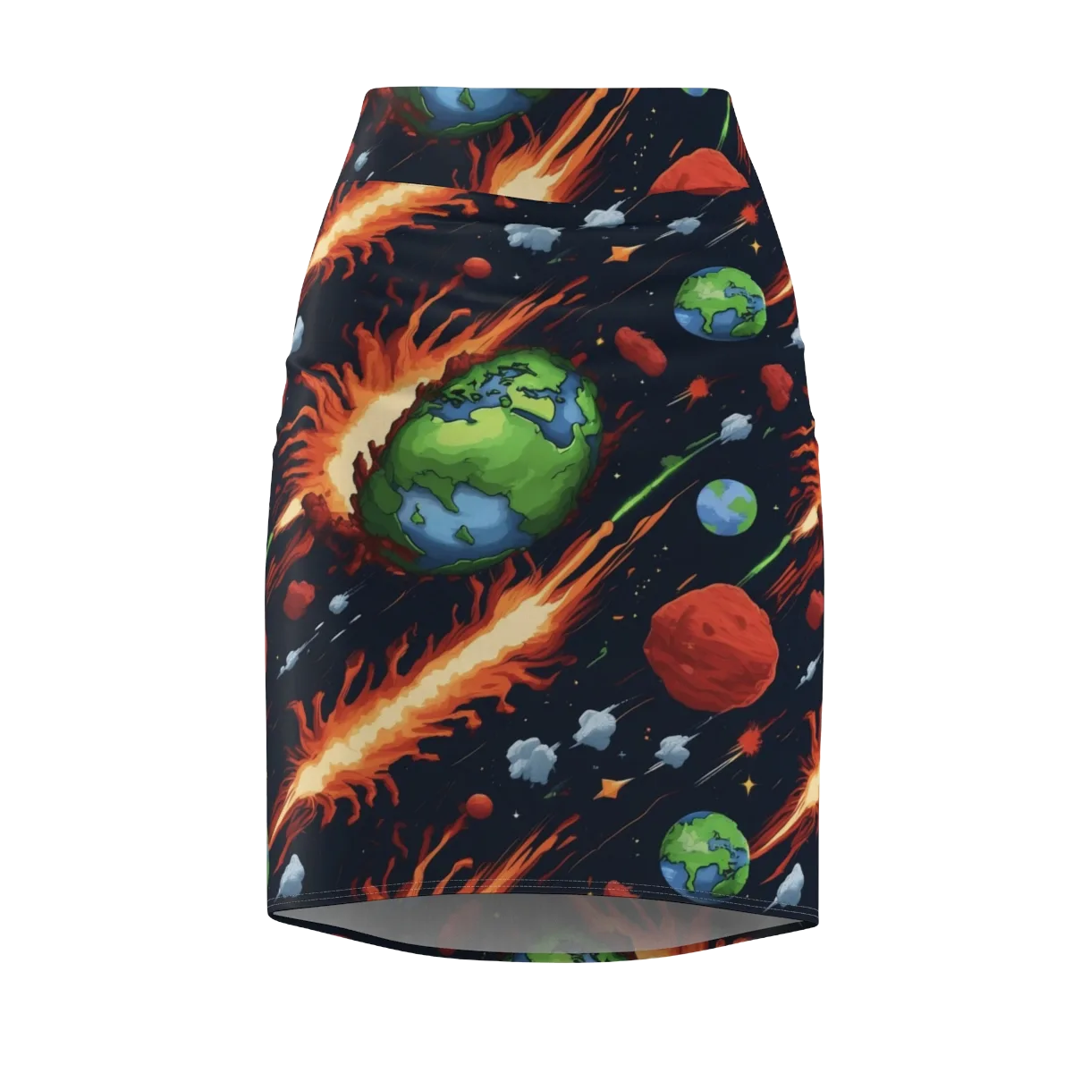Earthbound Comet on Pencil Skirt — Front
