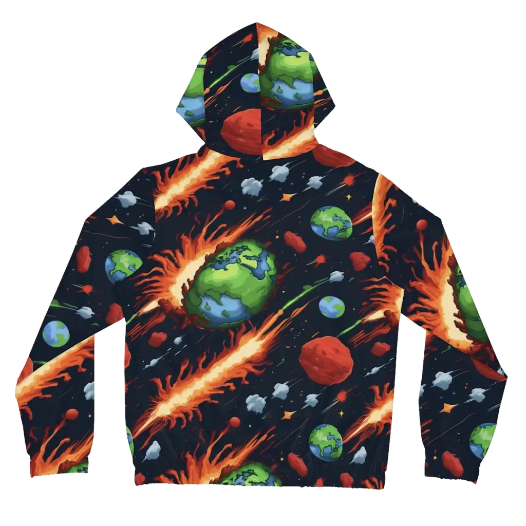 Earthbound Comet on Women's Full-Zip Hoodie — Back
