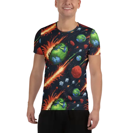 Earthbound Comet on a Men's Athletic T-Shirt
