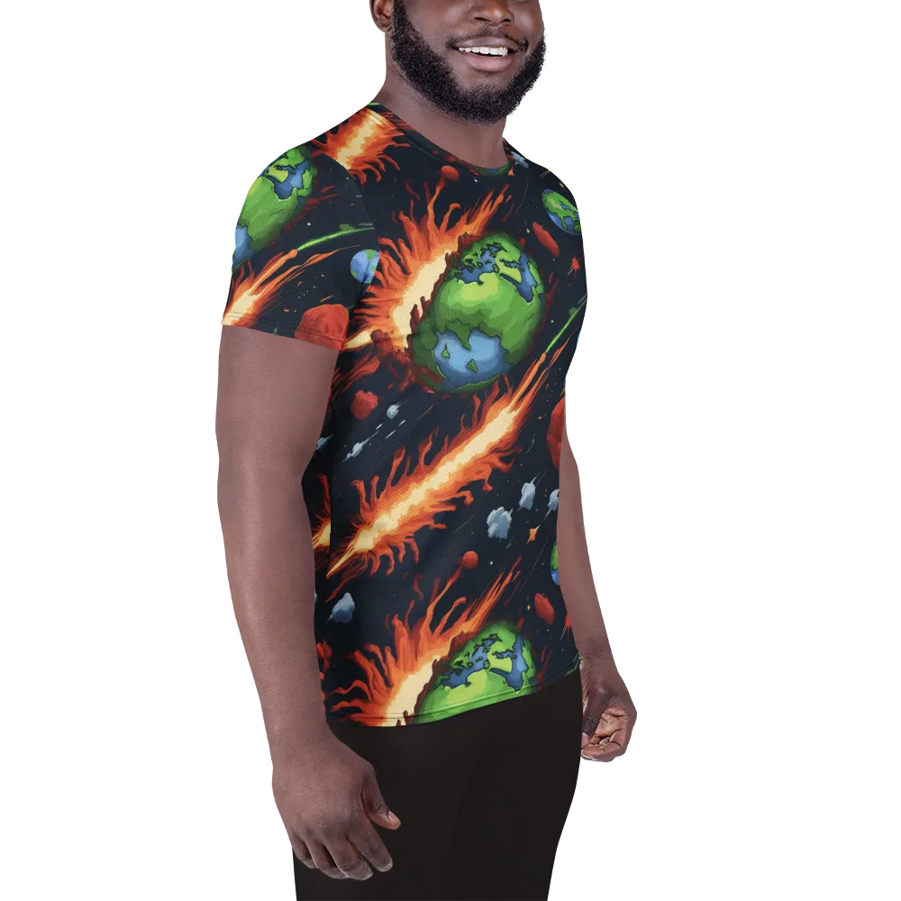 Earthbound Comet on Men's Athletic T-Shirt — Right
