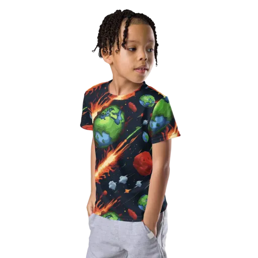 Earthbound Comet on a Kids Crew Neck T-Shirt