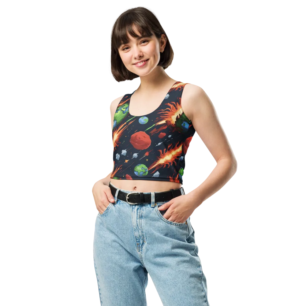 Earthbound Comet on Crop Top — Front