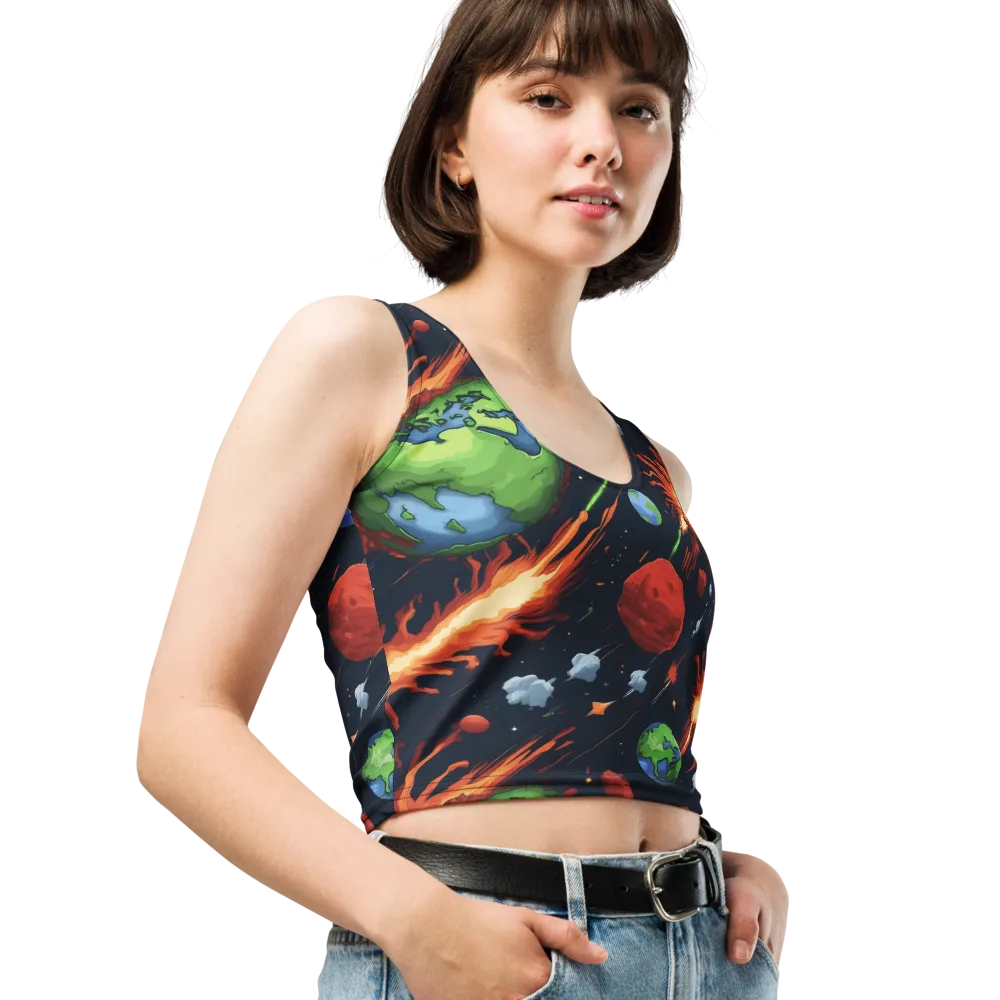 Earthbound Comet on Crop Top — Right Front