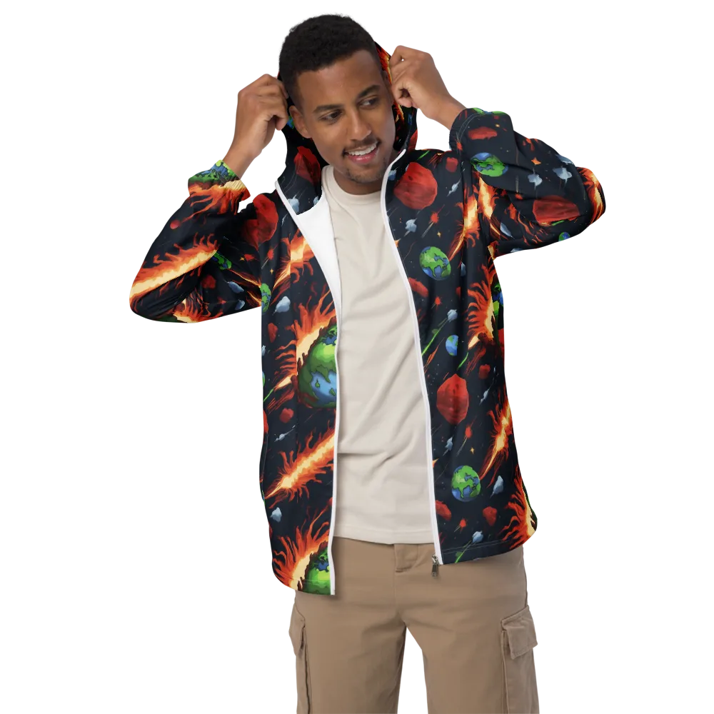 Earthbound Comet on Men's Windbreaker — Front