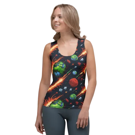 Earthbound Comet on a Women's Tank Top