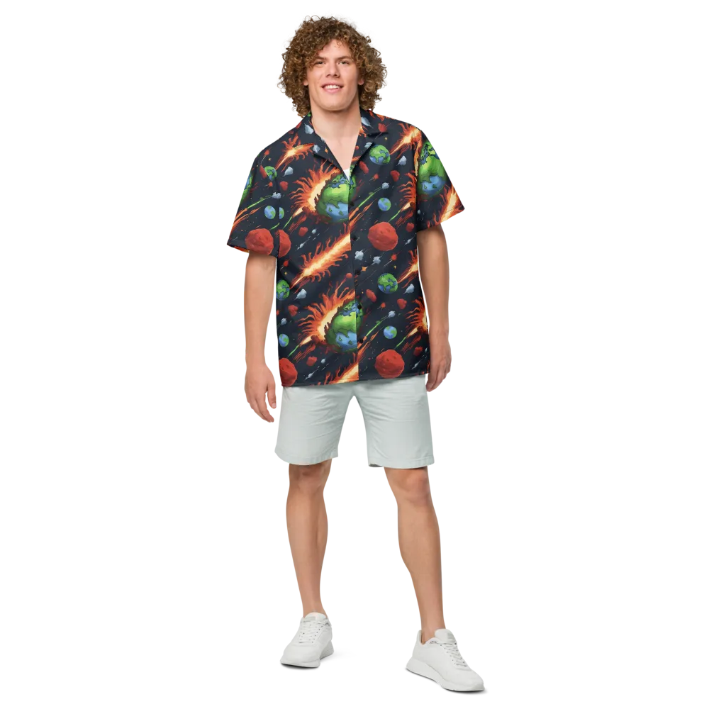 Earthbound Comet on Button Shirt — Front