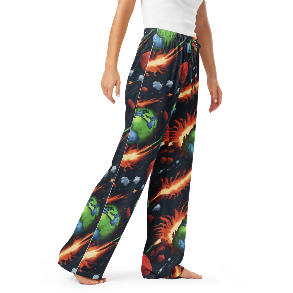 Earthbound Comet on Women's Pajama Pants — Right Front