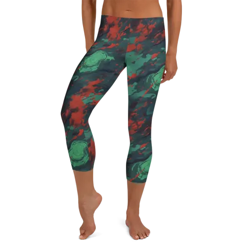 Emerald Tempest on a Capri Leggings