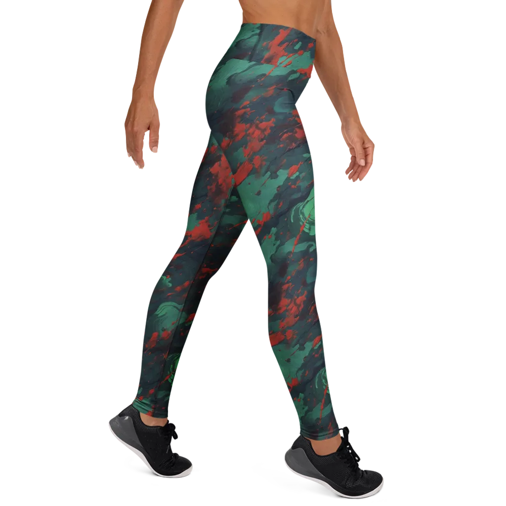 Emerald Tempest on Yoga Leggings — Right