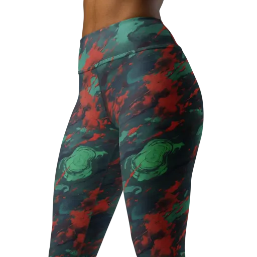 Emerald Tempest on a Yoga Leggings