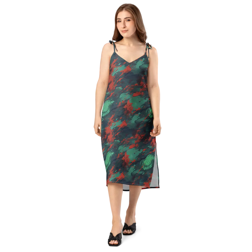 Emerald Tempest on Slip Dress — Front