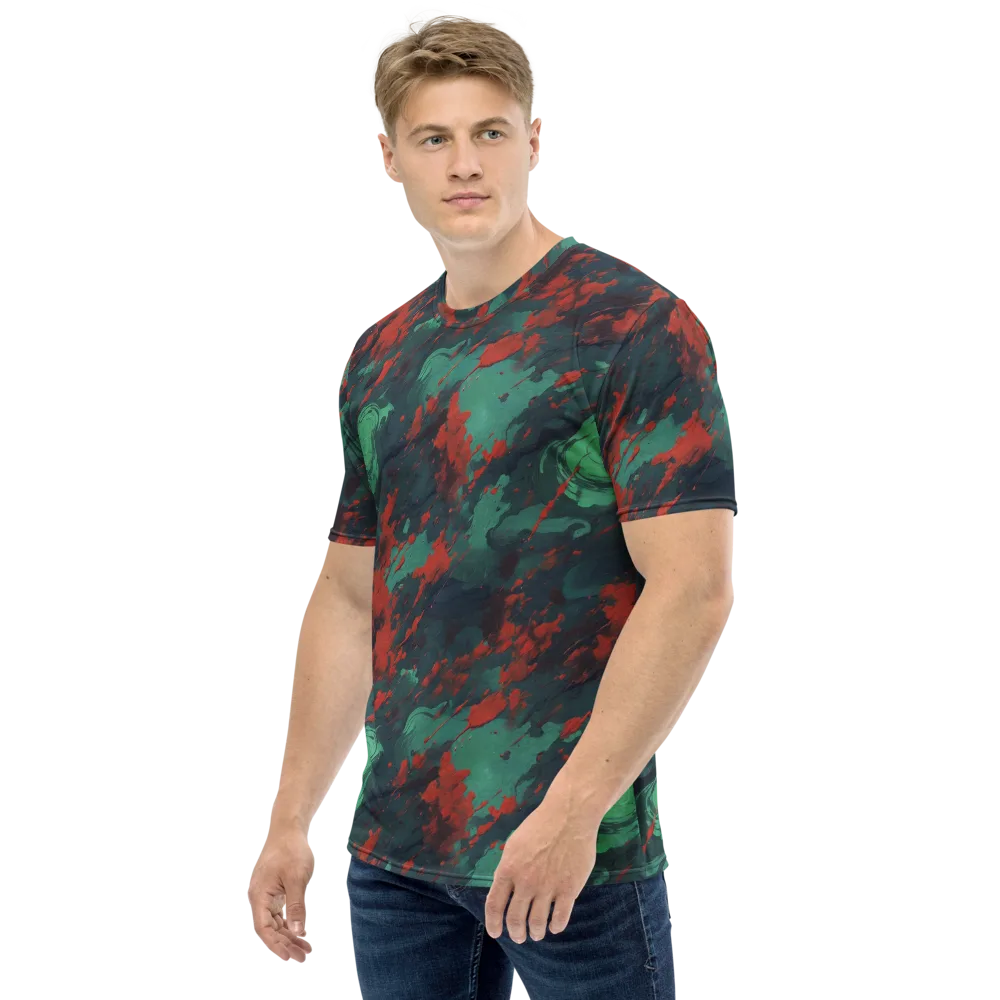 Emerald Tempest on Men's Crew Neck T-Shirt — Left