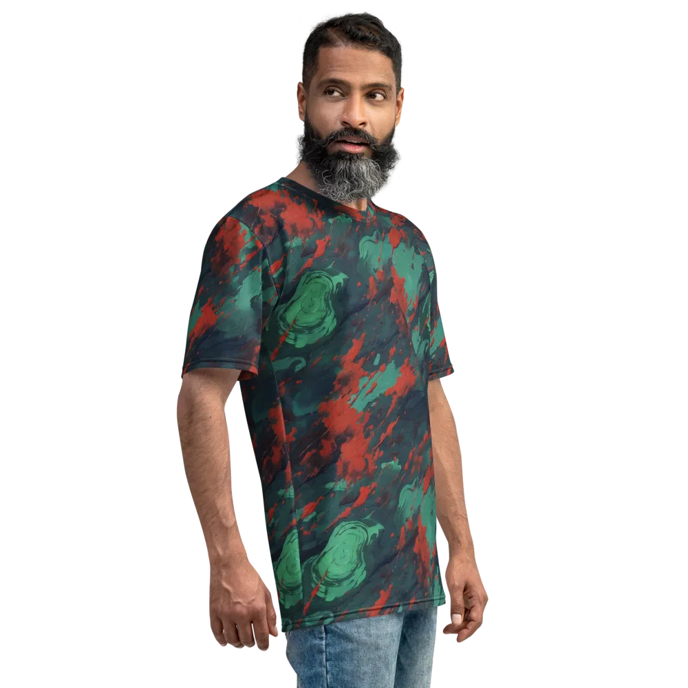 Emerald Tempest on Men's Crew Neck T-Shirt — Right
