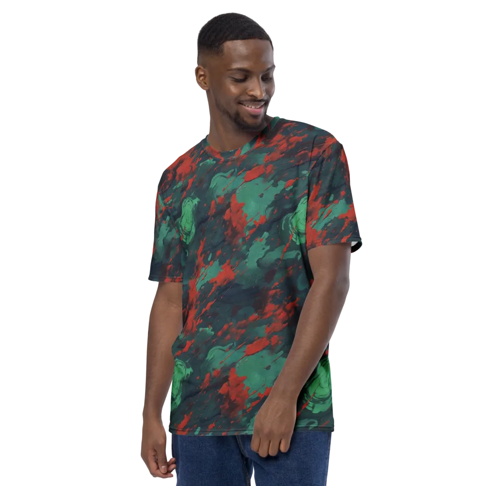 Emerald Tempest on Men's Crew Neck T-Shirt — Left