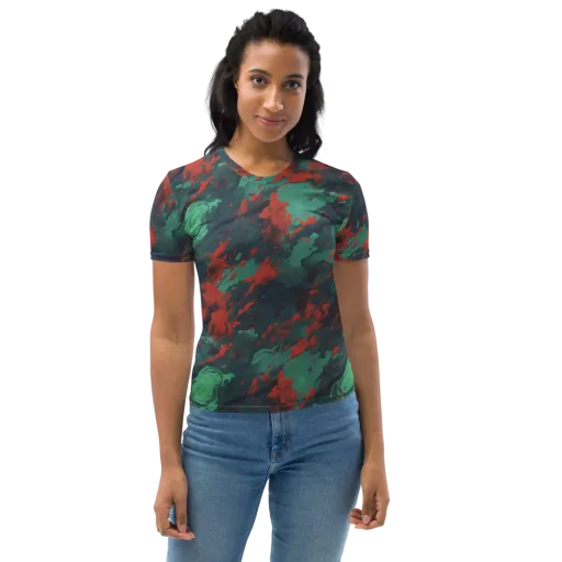 Emerald Tempest on a Women's Crew Neck T-Shirt