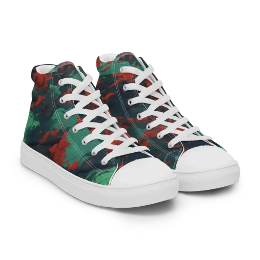 Emerald Tempest on a Women's High Top Canvas Shoes