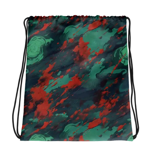 Emerald Tempest on a Drawstring Bag