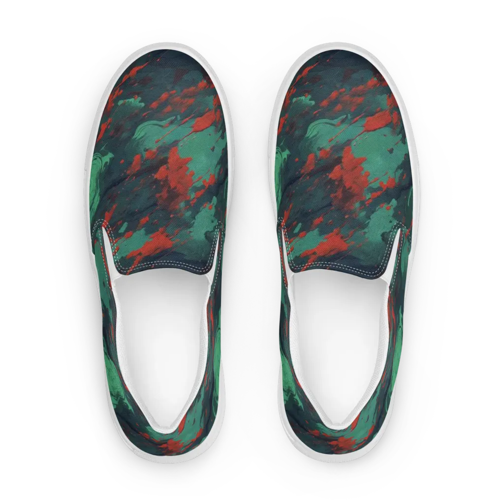 Emerald Tempest on Women's Slip-On Canvas Shoes — Front
