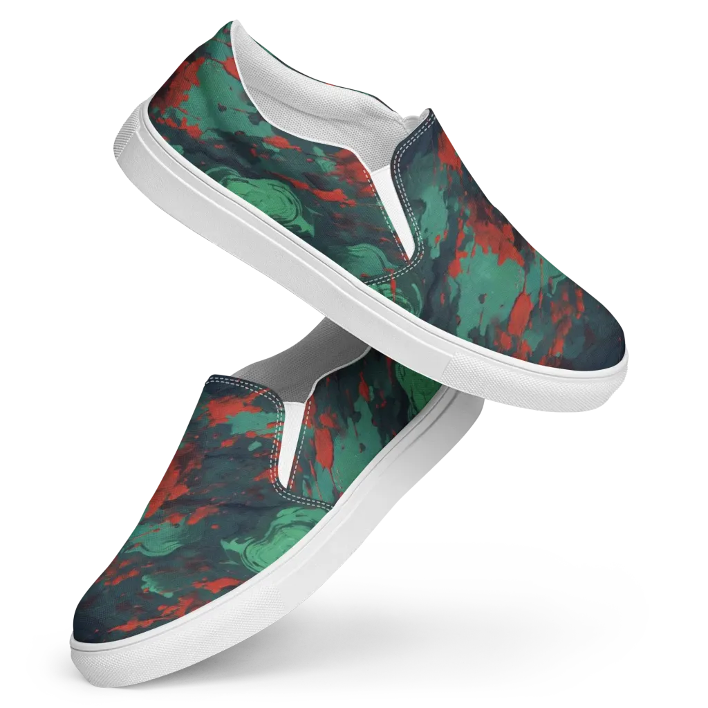 Emerald Tempest on Women's Slip-On Canvas Shoes — Front