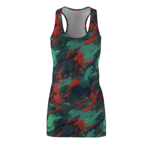 Emerald Tempest on a Racerback Dress