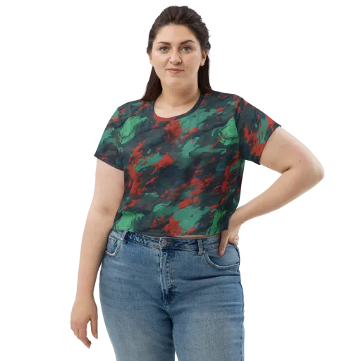 Emerald Tempest on a Crop Tee