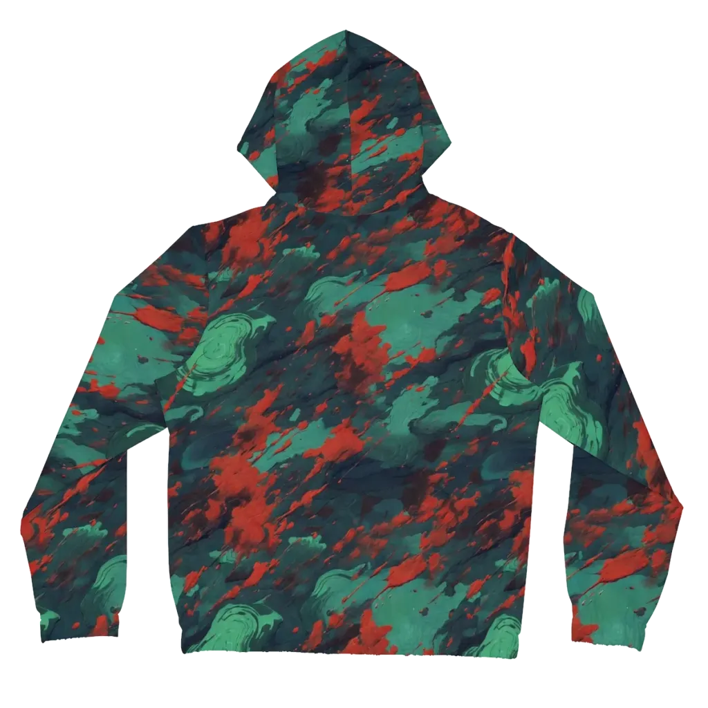 Emerald Tempest on Women's Full-Zip Hoodie — Back
