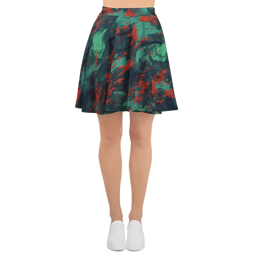 Emerald Tempest on Skater Skirt — Front