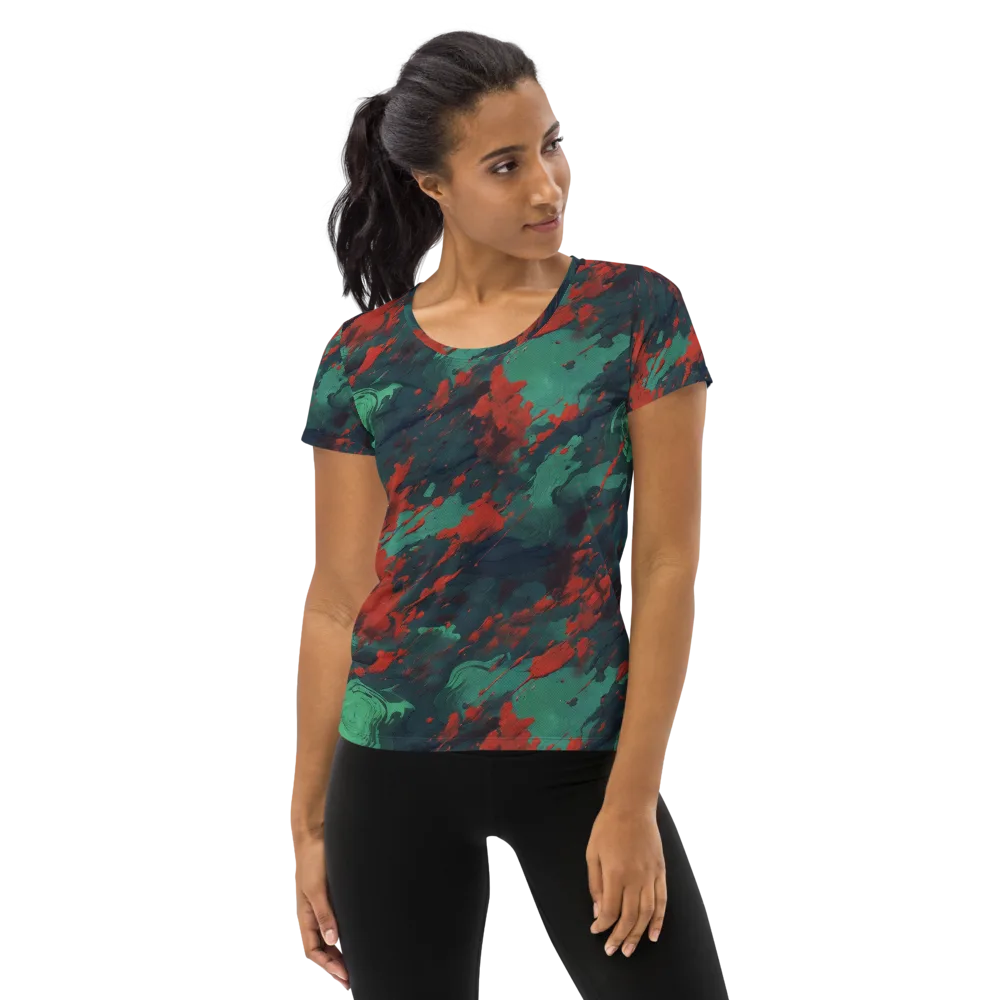 Emerald Tempest on Women's Athletic T-Shirt — Front