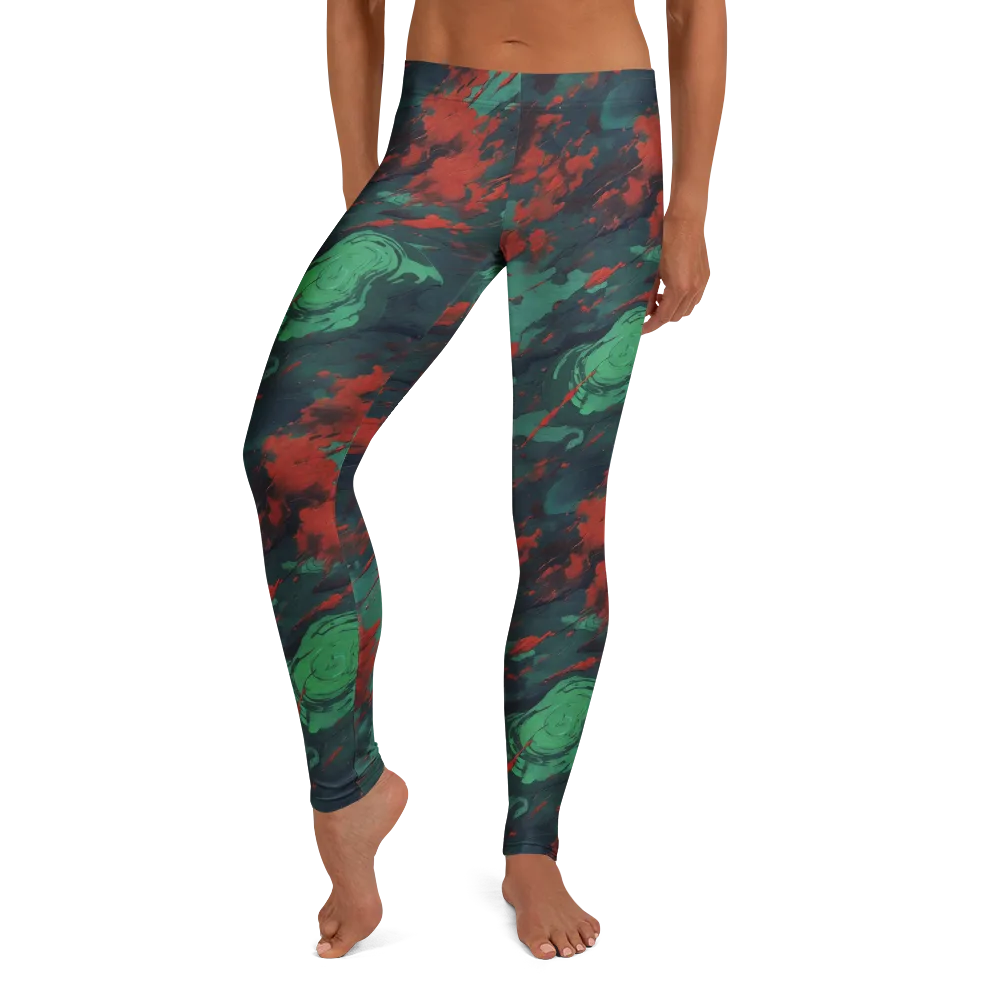 Emerald Tempest on Leggings — Front