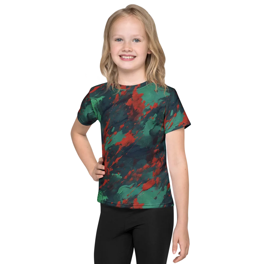 Emerald Tempest on Kids Crew Neck T-Shirt — Front