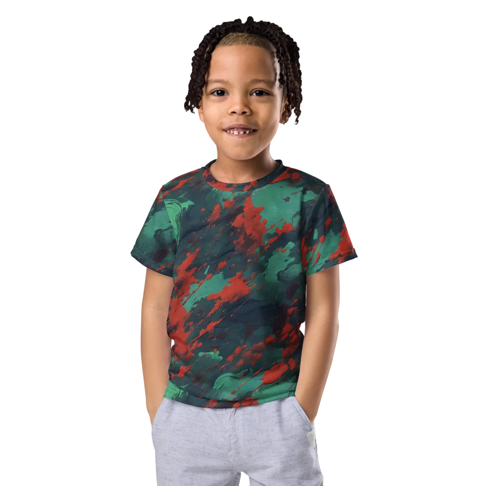Emerald Tempest on Kids Crew Neck T-Shirt — Front
