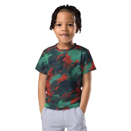 Emerald Tempest on a Kids Crew Neck T-Shirt