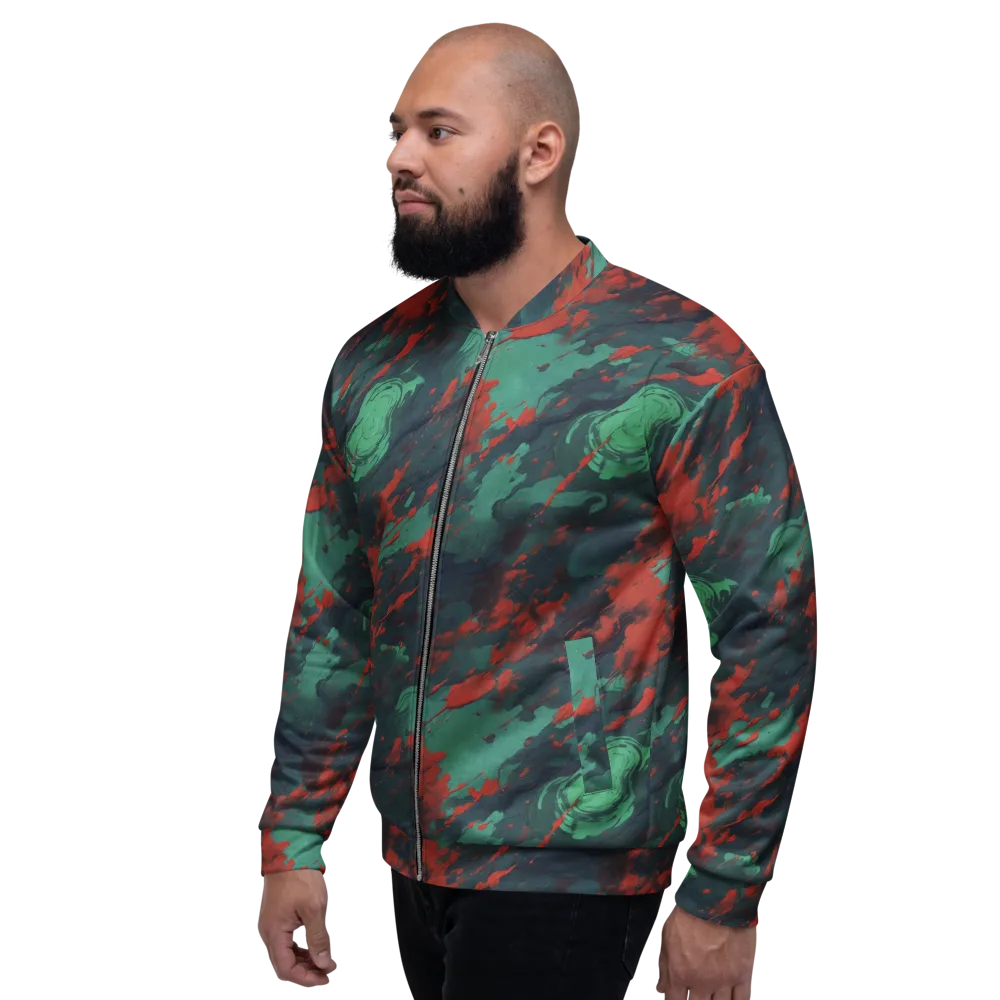 Emerald Tempest on Bomber Jacket — Left