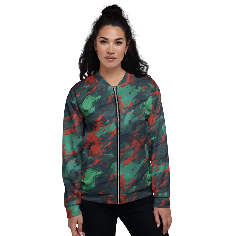 Emerald Tempest on Bomber Jacket — Front