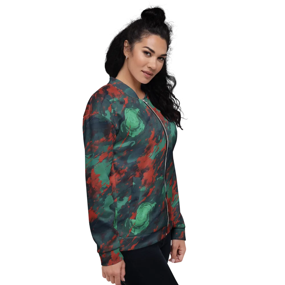 Emerald Tempest on Bomber Jacket — Right