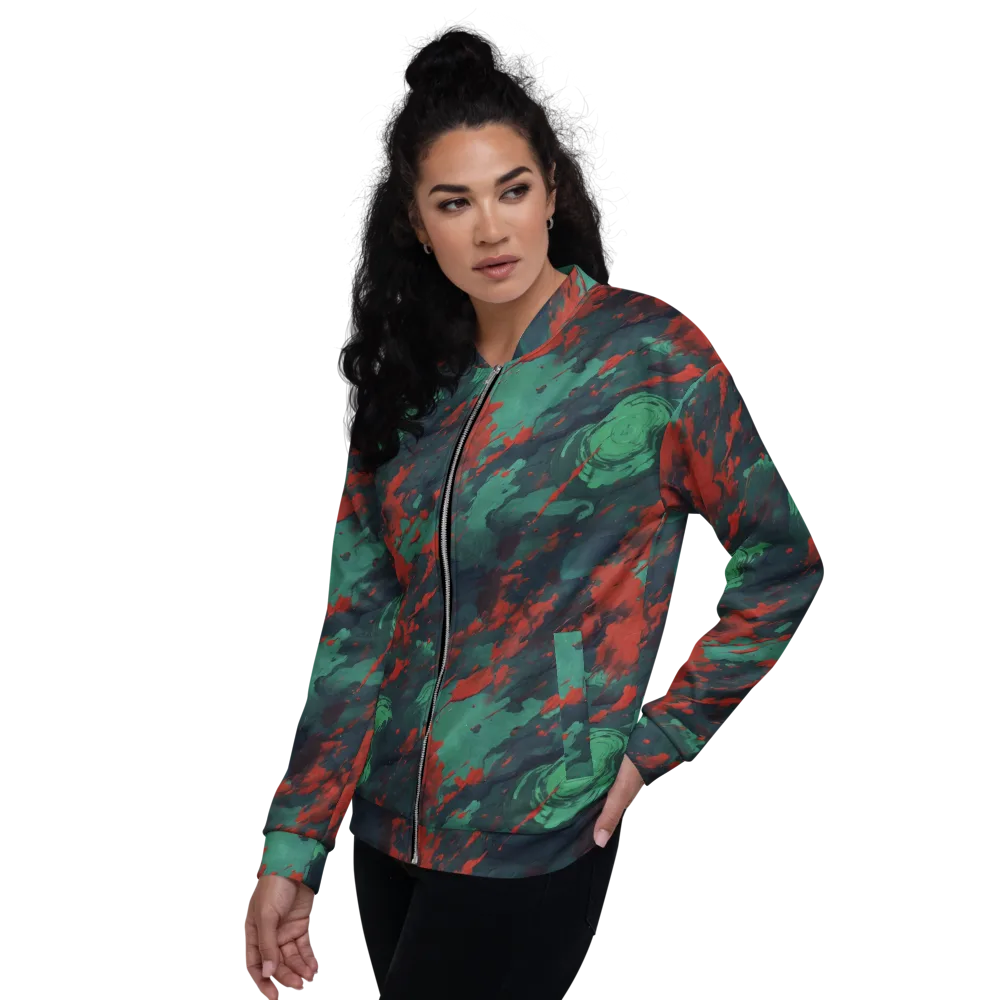 Emerald Tempest on Bomber Jacket — Left