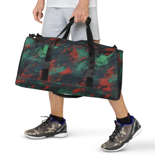 Emerald Tempest on a Duffle Bag