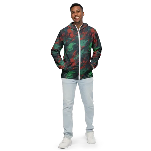 Emerald Tempest on a Men's Windbreaker