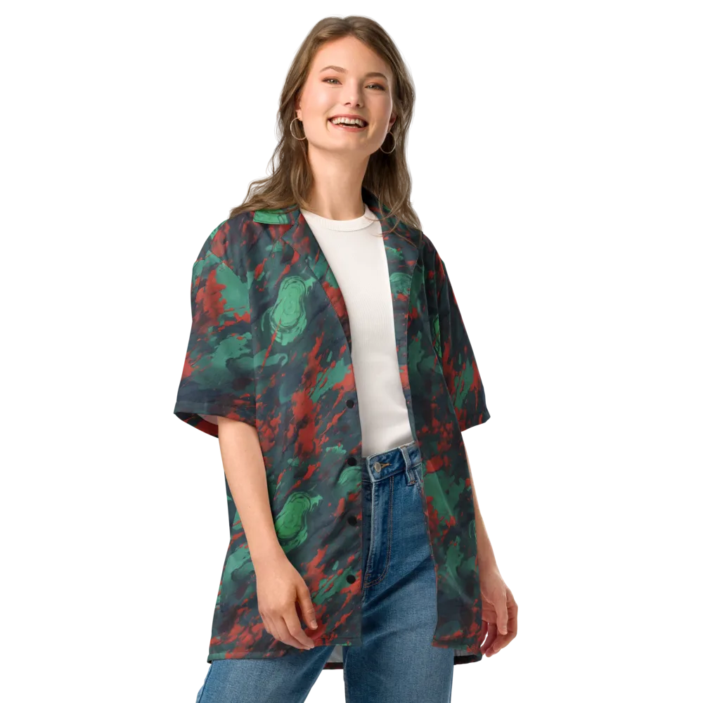 Emerald Tempest on Button Shirt — Front