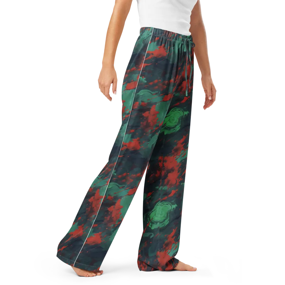 Emerald Tempest on Women's Pajama Pants — Right Front
