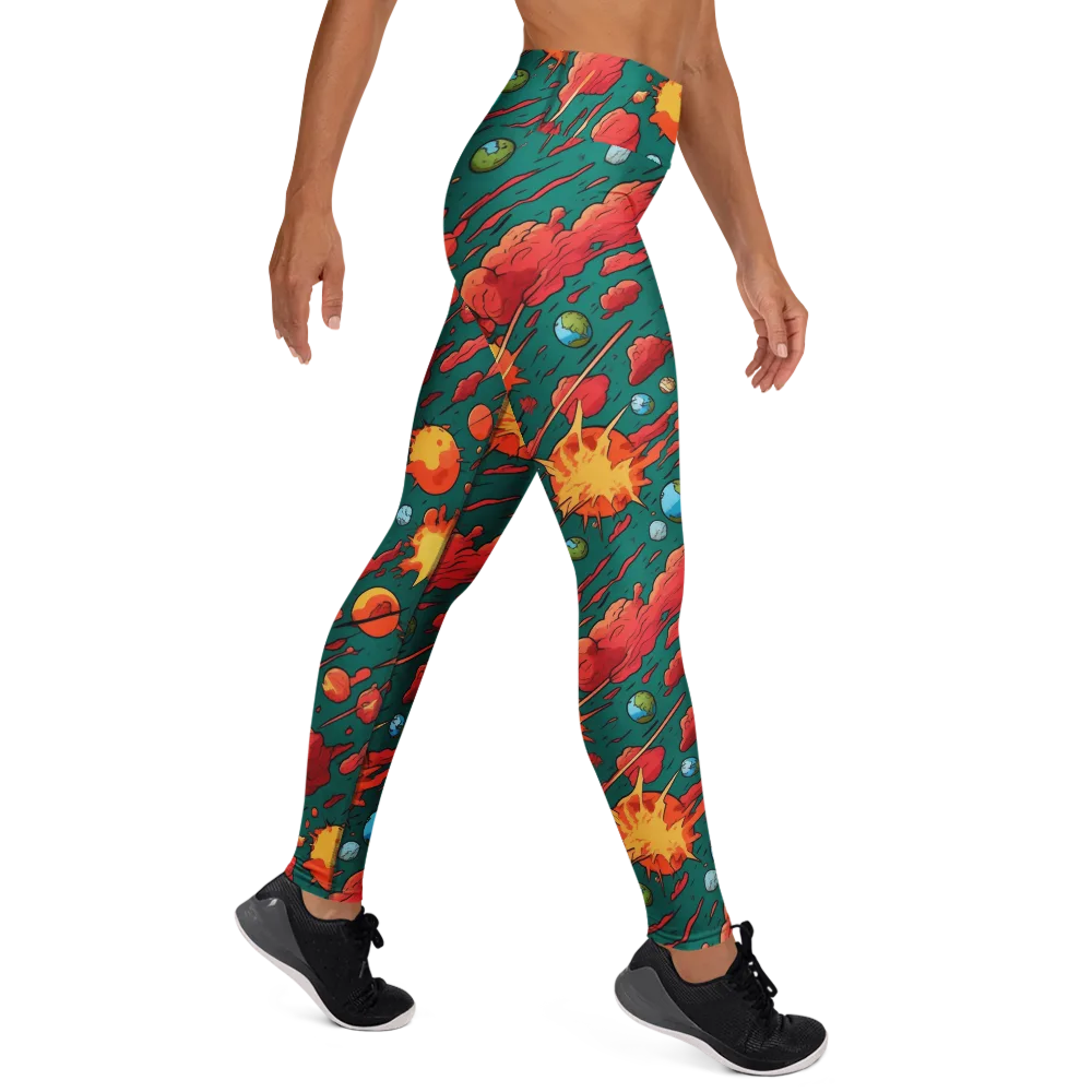 Astro Collision on Yoga Leggings — Right