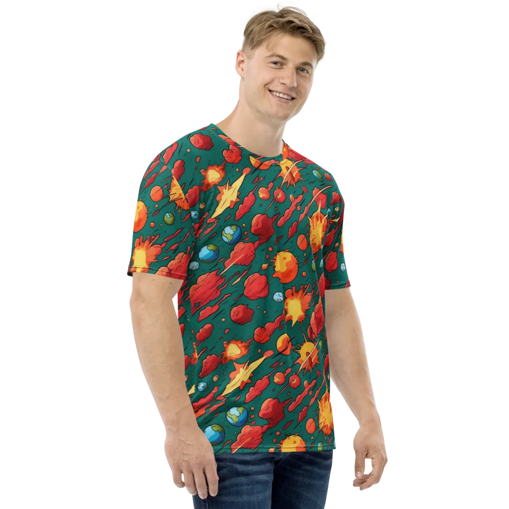 Astro Collision on Men's Crew Neck T-Shirt — Right